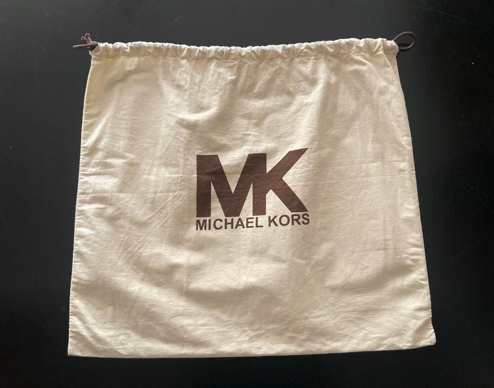 MICHAEL KORS Large Cream/Brown Dust Bag 19"x17"